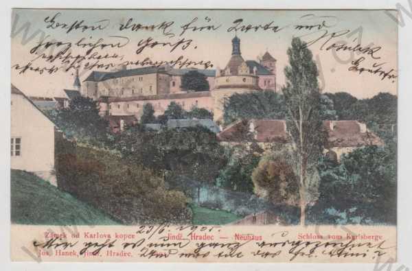  - Jindřichův Hradec (Neuhaus), zámek, kolorovaná, DA
