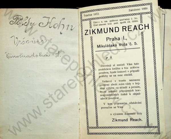  - Zápisník firmy Zikmund Reach - nabídka zboží a potřeby pro obuvníky