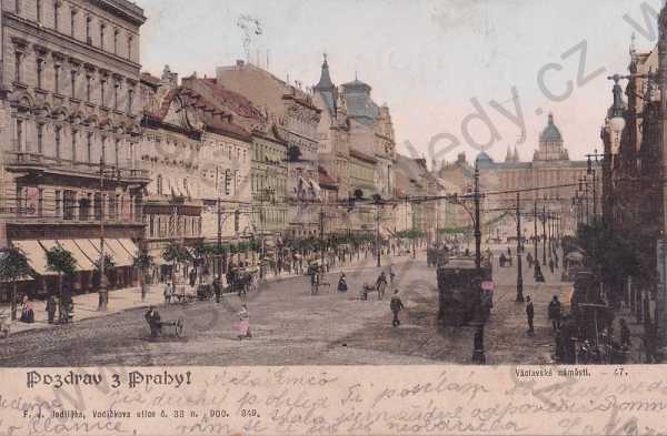  - Praha 1 Václavské náměstí tramvaj barevná