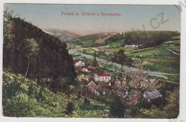  - Stříbrná u Šternberka (Benešov), celkový pohled, kolorovaná