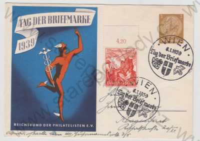  - Propaganda, Německo, Tag der Briefmarke, kolorovaná