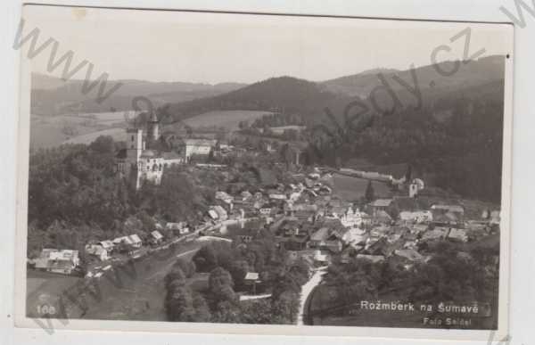  - Rožmberk na Šumavě (Český Krumlov), celkový pohled, hrad, foto J.Seidel
