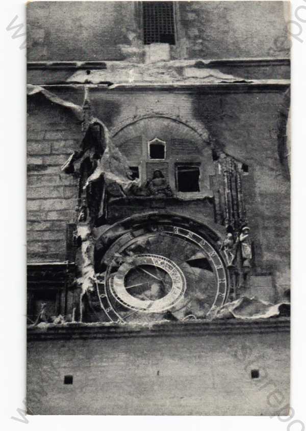  - Praha 1, zničený Orloj, květen 1945