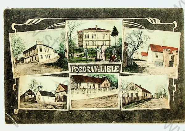  - Lible (Rychnov nad Kněžnou) - hostinec, škola, kolorovaná, více záběrů