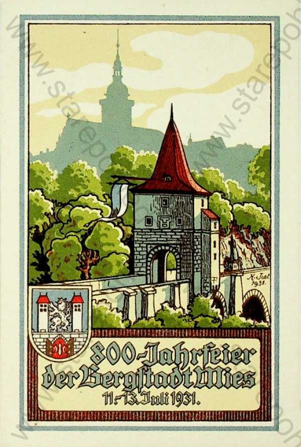  - Stříbro - výročí 800 let města, ERB, kolorovaná