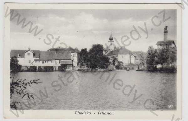  - Trhanov (Domažlice), kostel, Chodsko, částečný záběr města