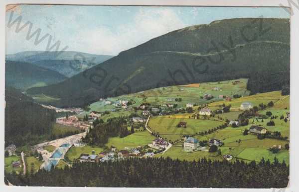  - Špindlerův mlýn (Spindelmühle) - Trutnov, celkový pohled, kolorovaná
