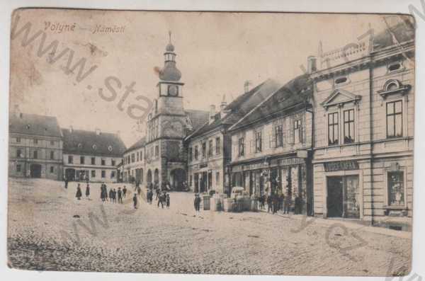  - Volyně (Strakonice), náměstí, obchod, reklama