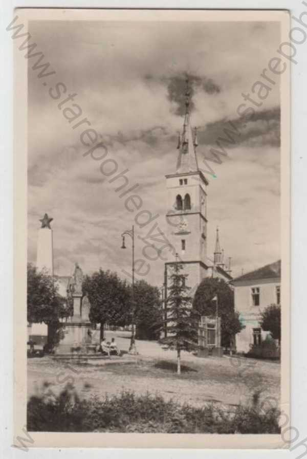  - Kašperské hory (Klatovy), náměstí, kostel