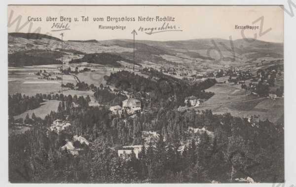  - Rokytnice nad Jizerou (Nieder - Rochlitz) - Semily, Bergschloss, Kesselkoppe