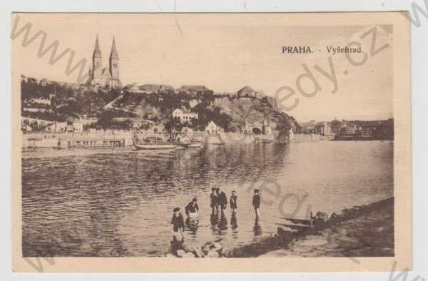  - Praha 2, Vyšehrad, řeka, loď, parník