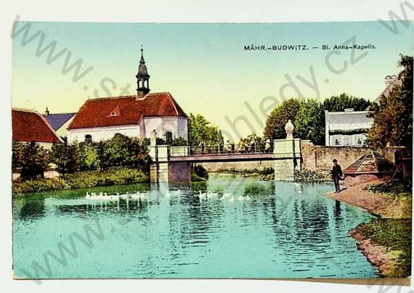  - Moravské Budějovice - kostel, rybník, kolorovaná