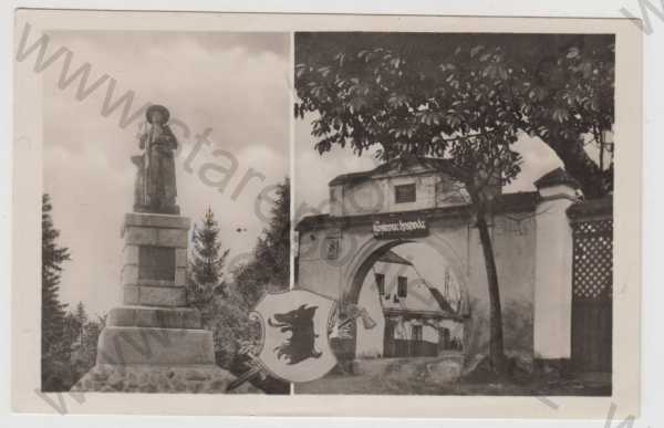  - Újezd (Domažlice), Jan Kozina, pomník, statek, erb, znak, foto J.Švec