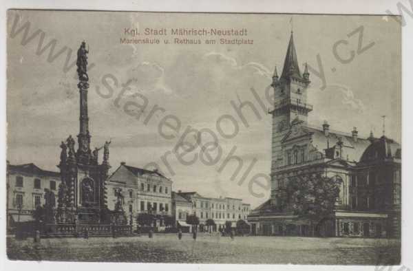  - Uničov (Mähr. Neustadt) - Olomouc, náměstí, radnice, sloup