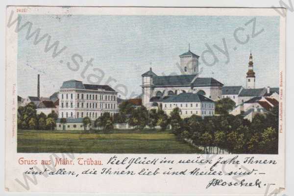  - Moravská Třebová (Mähr. Trübau) - Svitavy, částečný záběr města, kolorovaná, DA