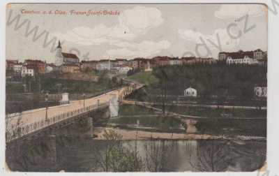  - Těšín (Teschen) - Karviná, most, část města, kolorovaná