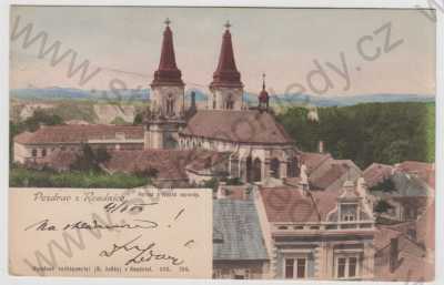 - Roudnice nad Labem (Litoměřice), kostel, kolorovaná, DA