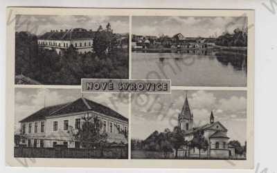  - Nové Syrovice (Třebíč), více záběrů, kostel, částečný záběr města, Grafo Čuda Holice