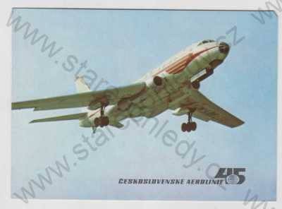  - Letadlo, Československé aerolinie, traskové letadlo TU 104