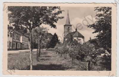  - Hustopeče (Hustopetsch) - Břeclav, náměstí, partie, kostel, Fototypia-Vyškov