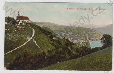  - Dubice (Dubitzer) - Ústí nad Labem, kostel, Dolní Zálezly, kolorovaná