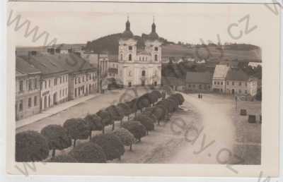  - Bystřice nad Pernštýnem (Žďár nad Sázavou), náměstí, kostel, Fototypia-Vyškov