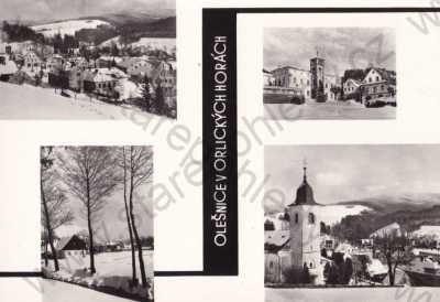 - Olešnice v Orlických horách, Rychnov nad Kněžnou kostel, částečný záběr města