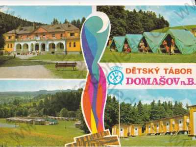  - Domašov nad Bystřicí, Olomouc, Olmütz, barevná, dětský tábor PRIM ROH