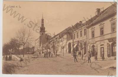  - Lysá nad Labem (Nymburk), náměstí, kostel, obchod