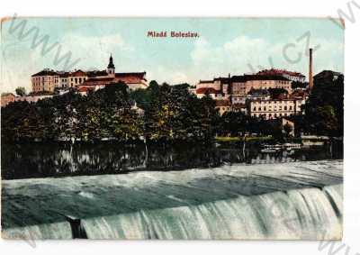  - Mladá Boleslav, částečný záběr města, fotochrom