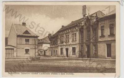  - Dobruška (Rychnov nad Kněžnou), Šubertovo náměstí, pošta, Lípa svobody