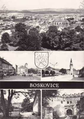  - Boskovice Blansko, celkový pohled, kostel, hrad