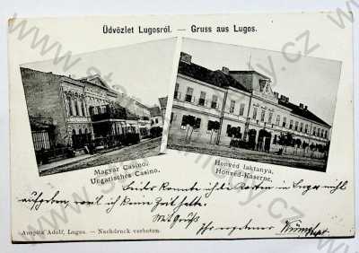  - Rumunsko - Lugoj - více záběrů (maďarské kasino, kasárna), koláž, DA