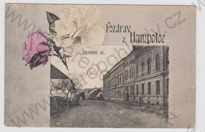  - Humpolec (Pelhřimov), Želivská ulice, kolorovaná, koláž