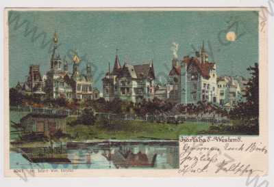  - Karlovy Vary - Westend, noční, kolorovaná, DA