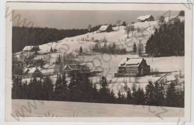  - Orlické hory (Ústí nad Orlicí), Štemberkova horská bouda Panoráma, Jiráskův dům, sníh, zimní