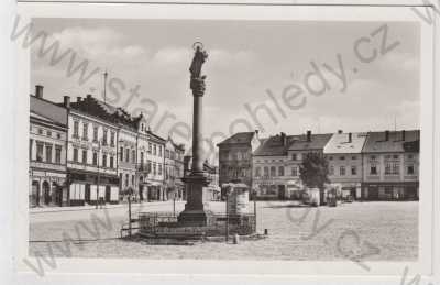  - Valašské Meziříčí (Wallachisch Meseritsch) - Vsetín, náměstí, sloup, Fototypia-Vyškov