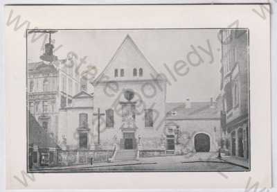  - Kapucínský kostel a klášter-Brno (Brno-město), celkový pohled, kříž, socha