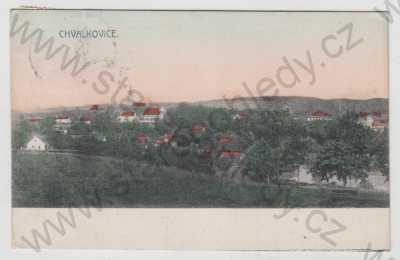  - Chvalkovice (Náchod), celkový pohled, kolorovaná