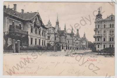  - Olomouc (Olmütz), vilová čtvrť, pohled ulicí, DA