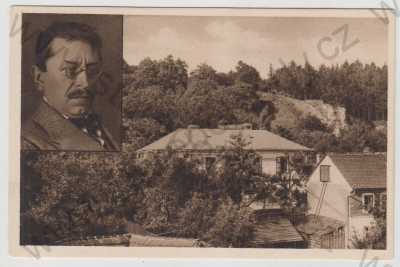  - Náměšť na Hané (Olomouc), Fr. S. Procházka, portrét, rodný dům, rodiště, koláž
