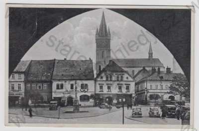  - Tachov (Tachau), náměstí, automobil