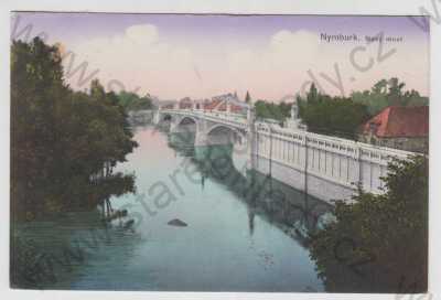 - Nymburk, Nový most, řeka, kolorovaná