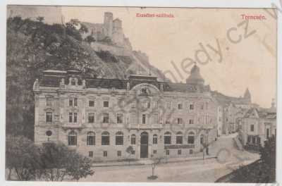  - Slovensko, Trenčín (Trencsén), částečný záběr města