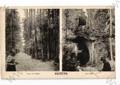  - Potštejn, Rychnov nad Kněžnou, hrad, cesta na hrad