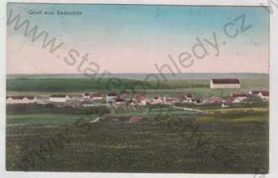  - Nové Sedlo (Sedschitz) - Louny, celkový pohled, kolorovaná