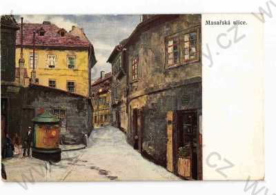  - Masařská ulice, Praha 1, dle akad. malíře J. Minaříka