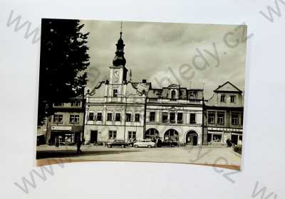  - Rychnov nad Kněžnou - náměstí Zdeňka Nejedlého, obchody, auta, Orbis
