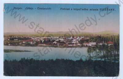  - Piešťany (Pöstyén), barevná, lázně, celkový pohled
