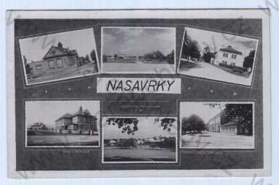  - Nasavrky (Chrudim), více záběrů, částečný záběr města, celkový pohled, pohled ulicí